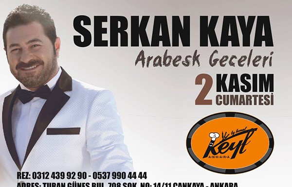 Serkan Kaya 2 Kasım’da Keyf’te