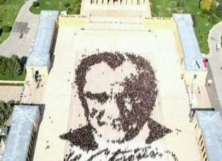 Atatürk Portresi 6000 kişiyle yapıldı