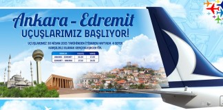 ANADOLUJET, ANKARA-EDREMİT SEFERLERİNE BAŞLIYOR