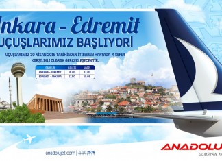ANADOLUJET, ANKARA-EDREMİT SEFERLERİNE BAŞLIYOR