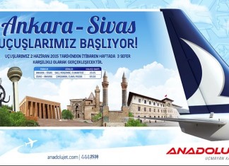 ANADOLUJET, ANKARA – SİVAS UÇUŞLARI BAŞLADI