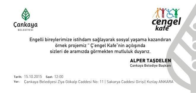 Sosyal Sorumluluk Projesi Ç’engel Cafe Açılıyor