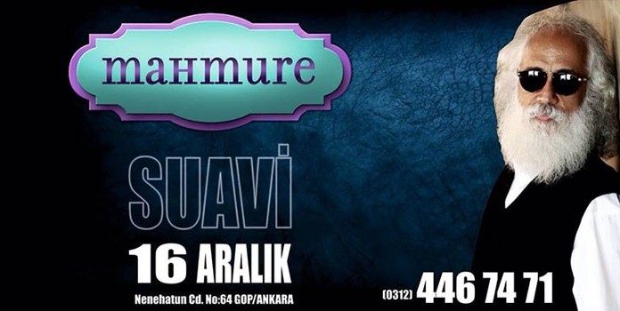 Suavi 16 Aralık Çarşamba akşamı Mahmure Meyhane’de Sahne alıyor