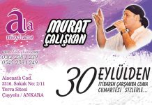 Ala Meyhane Sezonu 30 Eylül 2016 gecesi açıyor Ala Meyhane